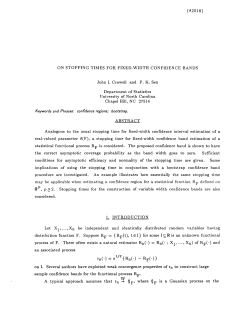 Crowell, John I. and Sen, P.KOn Stopping Times for Fixed-Width Confidence Bands"