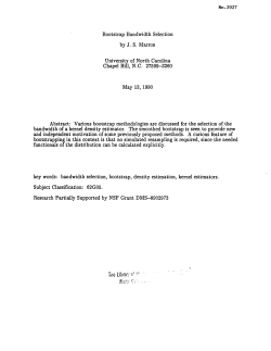 Marron, J.S.; (1990).Bootstrap Bandwidth Selection."