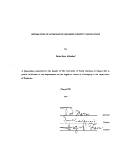 Aldershof, Brian Kent; (1991).Estimation of Integrated Squared Density Derivatives."