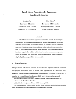 Fan, Jianqing and Gijbels, Irene; (1991). "Local Linear Smoothers in Regression Function Estimation."