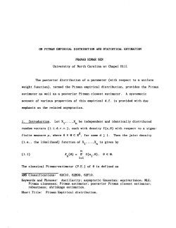 Sen, Pranab Kumar; (1991).On Pitman Empirical Distribution and Statistical Estimation."