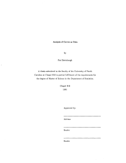 Slettehaugh, Pat; (1991).Analysis of Curve as Data."