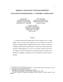 Fan, Jianqing, Hu, Tien-Chung and T ruong, Young K.; (1991).Design Adaptive Nonparametric Function Estimation: A Unified Approach."
