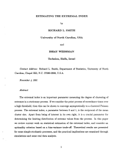Smith, Richard L. and Weissman, Ishay; (1991).Estimating the Extremal Index."