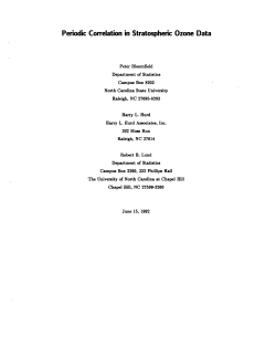 Bloomfield, Peter, Hurd, Harry L. and Lund, Robert B.; (1992)Periodic Correlation in Stratospheric Ozone Data."