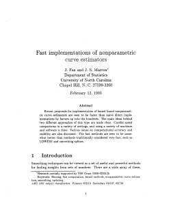 Fan, J. and Marron, J.S.; (1993). "Fast Implementations of Nonparametric Curve Estimators."