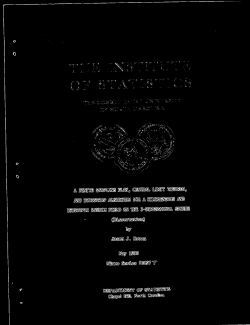 Brown, Jason T.; (1993).A Finite Sampling Plan, Central Limit Theorem & Bootstrap Algorithm for a Homogeneous and Isotropic Random Field on the 3-dimensional Sphere."