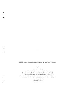 Sakurai, Emilia; (1993).Simultaneous Nonparametric Tests in Two-Way Layouts."