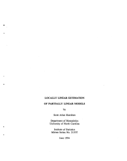 Hamilton, Scott Arlen; (1994).Locally Linear Estimation of Partially Linear Models."