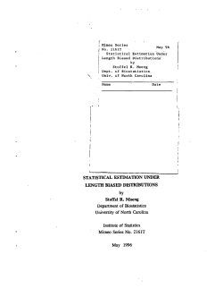 Moeng, Storffel R.; (1996).Statistical Estimation Under Length Biased Distributions."