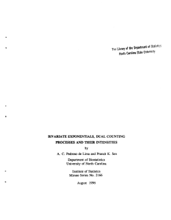 de Lima, A.C. Pedroso and Sen, Pranab K.; (1966).Bivariate Potentials, Dual Counting Processes and Their Intensities."