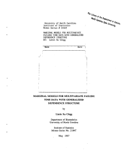 Clegg, Limin Xu; (1997).Marginal Models for Multivariate Failure Time Data with Generalized Dependence Structure."