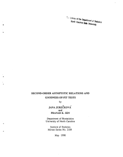 Jureckova, Jana and Sen, Pranab K.; (1998)Second-Order Asymptotic relations and Goodness-of-Fit Tests."