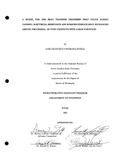 Pastrana-Zuniga, Jose F.; (1992) "Model for the Heat Transfer Processes that Occur During Canning, Ohmic and SSHE Aseptic Processing of Food Products with Large Particles."