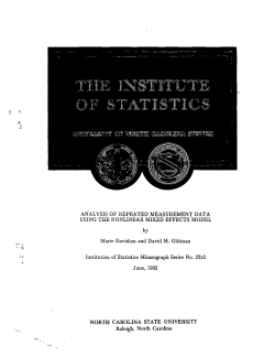 Davidian, M., and Giltinan, D. M.; (1992)Analysis of Repeated Measurement Data Using the Nonlinear Mixed Effects Model."