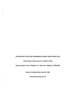 Bailey, Barbara, Liu, C. J., and Smith, Charles E.; (1992)Conditional Plots For Nonrenewal Neural Spike Train Data."