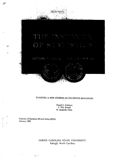 Solomon, Daniel L., Arnold, J. T. and Dietz, E. J.; (1992)Starting a new Journal in Statistics Education."