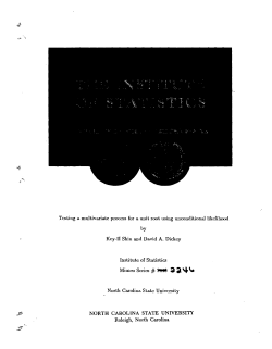 Shin, Key-II, and Dickey, David A.; (1993)Testing a multivariate process for a unit root using unconditional likelihood."