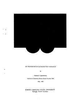 Quesenberry, C. P.; (1993)On Properties of Q-Charts for Variables."