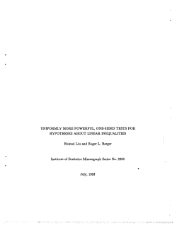 Liu, H. and Berger, R. L.; (1993)Uniformly More Powerful, One-sided Test for Hypotheses About Linear Inequalities."