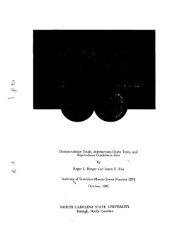 Berger, R. L. and Hsu, J. C. (1995) "Bioequivalence Trials, Intersection-Union Tests, and Equivalence Confidence Sets"