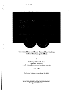 Zhang, Jie and Boos, Dennis D. (1996)Generalized Cochran-Mantel-Haenszel Test Statistics for Correlated Categorical Data."
