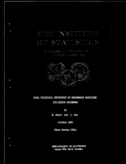Masry, E. and Fan, J.; (1995).Local Polynomial Estimationof Regression Functions for Mixing Processes."