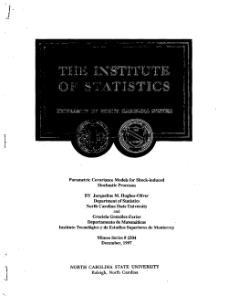 Hughes-Oliver, J.M. and Gonzalez-Farias, G. (1997Parametric Covariance Models for Shock-induced Stochastic Processes."