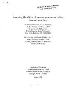 Alpizar-Jara, R., Stefanski, L. A., Pollock, K. H., and Laake. J. L. (1998).Assessing the effects of measurement errors in line transect sampling."