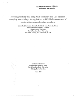 Alpizar-Jara, R., Pollock, K. H., Haines, D. E. (1998)Modeling visibility bias using Mark-Recapture and Line Transect sampling methodology: An application to Wildlife Bioassessment of species with prominent nesting structures"