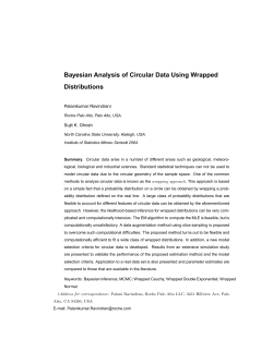 Ravindran, P. and Ghosh, S. K. (2004Bayesian Analysis of Circular Data Using Wrapped Distributions,"