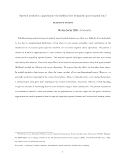 Fuentes, M. (2004Spectral methods to approximate the likelihood for irregularly spaced spatial data,"