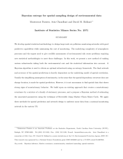 Fuentes, M., Chaudhuri, A., and Holland, D. M. (2005Bayesian Entropy for Spatial Sampling Design of Environmental Data,"