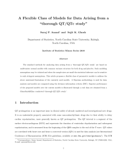 Anand, S. P. and Ghosh, S. K. (2008) "A Flexible Class of Models for Data Arising from a 'thorough QT/QTc study'"