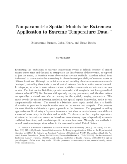 Fuentes, Montserrat, Henry, John, and Reich, Brian J. (2009) "Nonparametric Spatial Models for Extremes: Application to Extreme Temperature Data"