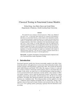 Kong, Dehan, Staicu, Ana-Maria, and Maity, Arnab (2013) "Classical Testing in Functional Linear Models"
