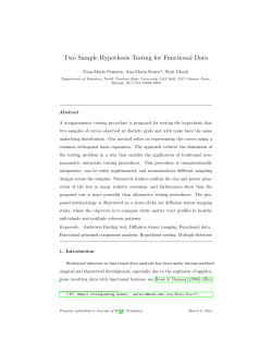 Pomann, G-M., Staicu, A-M., Ghosh, S. (2014) "Two Sample Hypothesis Testing for Functional Data"