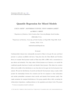 Smith, L., Fuentes, M., Gordon-Larsen, P. and Reich, B. J. (2014) "Quantile Regression for Mixed Models"