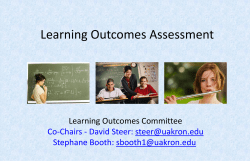Assessment Update for Council of Deans