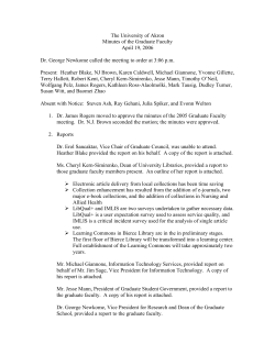 Spring 2006 Graduate Faculty Meeting