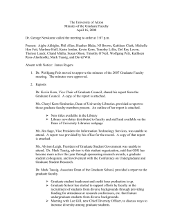 Spring 2008 Graduate Faculty Meeting