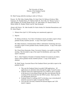 Spring 2011 Graduate Faculty Meeting