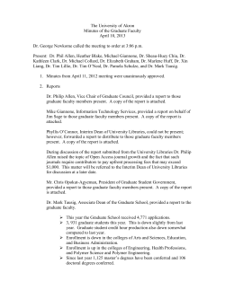 Spring 2013 Graduate Faculty Meeting