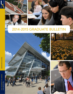 2014-2015 Graduate Bulletin