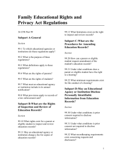 Family Educational Rights and Privacy Act (FERPA)