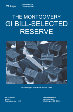 Montgomery GI Bill- Select Reserve