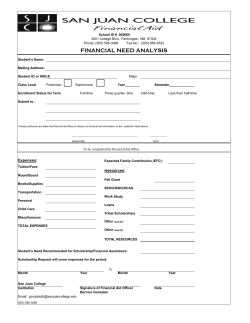 Financial Need Analysis