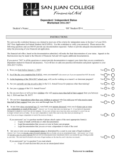 Dependent or Independent Worksheet