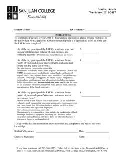 Asset Worksheet