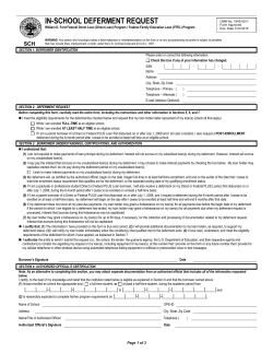 Loan Deferment Form